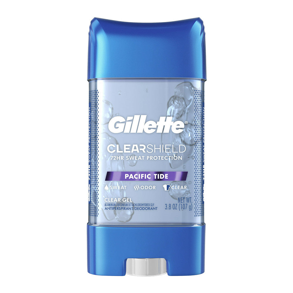 Gillette Clear Gel Antiperspirant and Deodorant Pacific Tide, 3.8 Oz